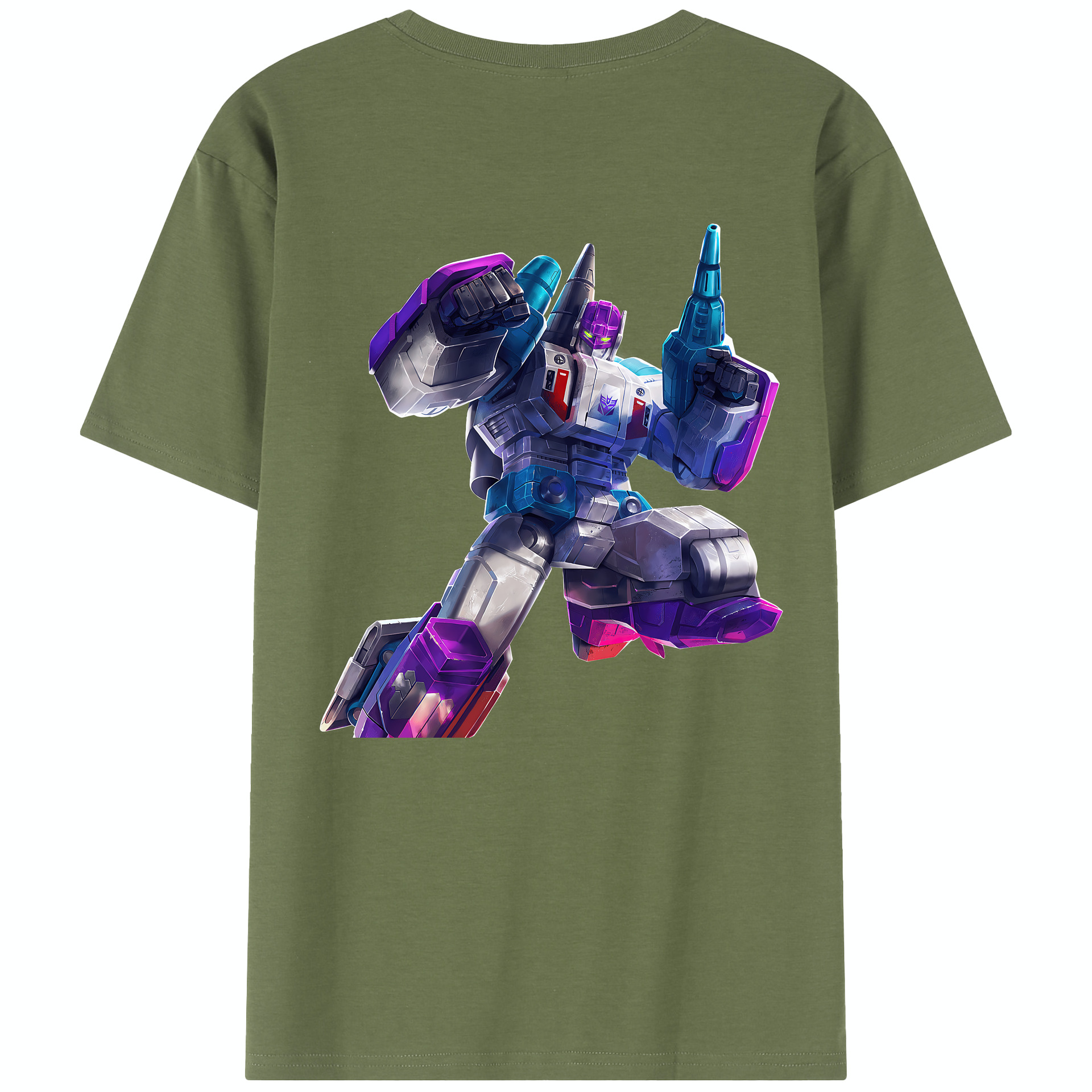 （画像用） Transformers トランスフォーマー 綿100％半袖Tシャツ（背面プリント）